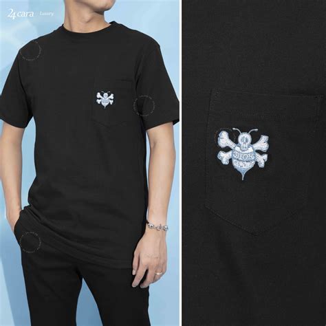 t shirt dior shawn|Dior x Shawn Stussy Oversized Bee Pocket T.